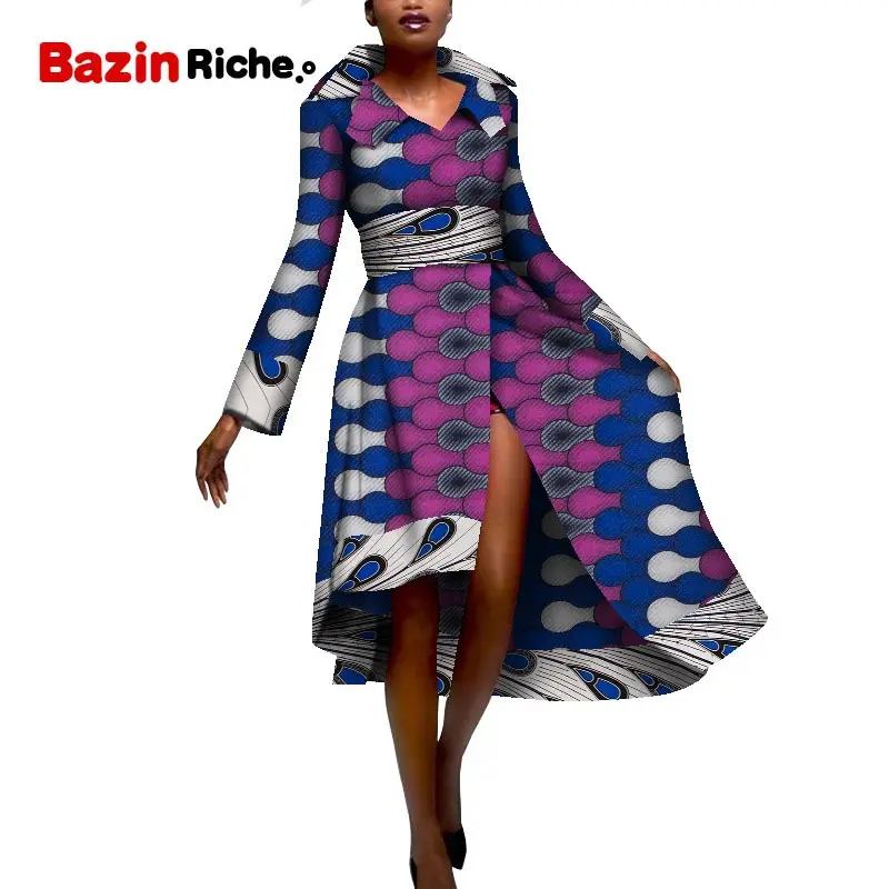 Элегантные вечерние платья в африканском стиле, модные женские длинные платья, осенние платья с длинным рукавом, облегающее Макси платье с принтом, Dashiki Ankara, платье WY5279 - Цвет: 6