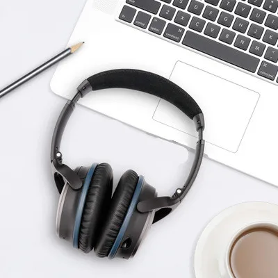 1Pair soft faux leather Earpad Quiet Comfort Soft Replacement for QC2 QC15 QC25 QC35 AE 2 2i 2w Headband Ear Pad Cushion Set