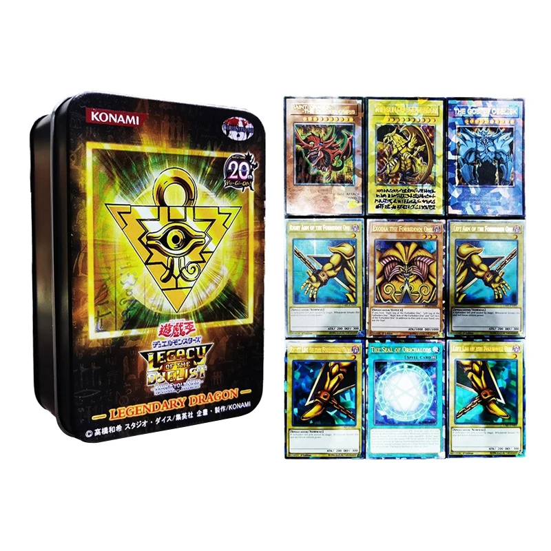 Новый 72PCS Yu-Gi-Oh! Юбилейная флэш-карта Египетский Бог голубые глаза белый дракон
