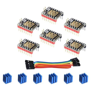 

BIGTREETECH 3D Printer Stepstick Mute TMC2209 V1.2 UART Mode Stepper Motor Driver with Heatsink Printer Control Board(6 PCS)