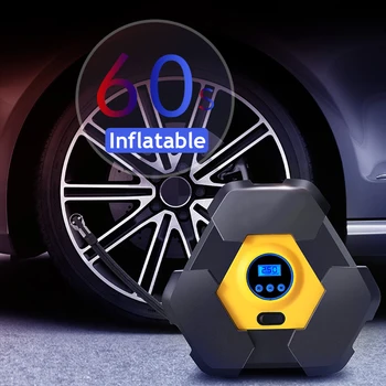 

Intelligent digital display LED car air compressor triangle 12V portable car electric tire inflator emergency air pump