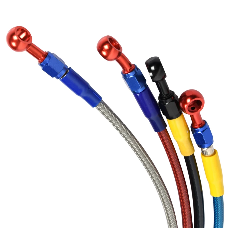 Braided Brake Hose Line Steel Colorful Hydraulic Banjo Disc Brake Hose