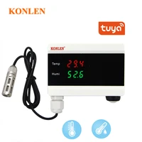 KONLEN Tuya WIFI Temperature Thermometer Humidity Hygrometer Detector Alarm Sensor Smart Life App Home Thermostat Controller - Image 2