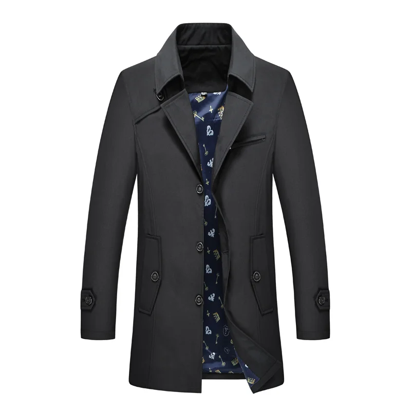 Trench Coat Mens Jacket Plus size 7XL,8XL,9XL Autumn Long Coat Mens OverCoat Slim fit Brand Clothing Windbreaker Male Business
