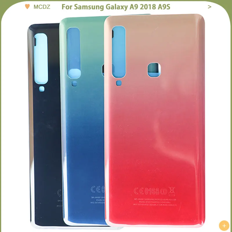 Задняя крышка для SAMSUNG Galaxy A9 2018 A920 стеклянный корпус чехол с рамкой объектива