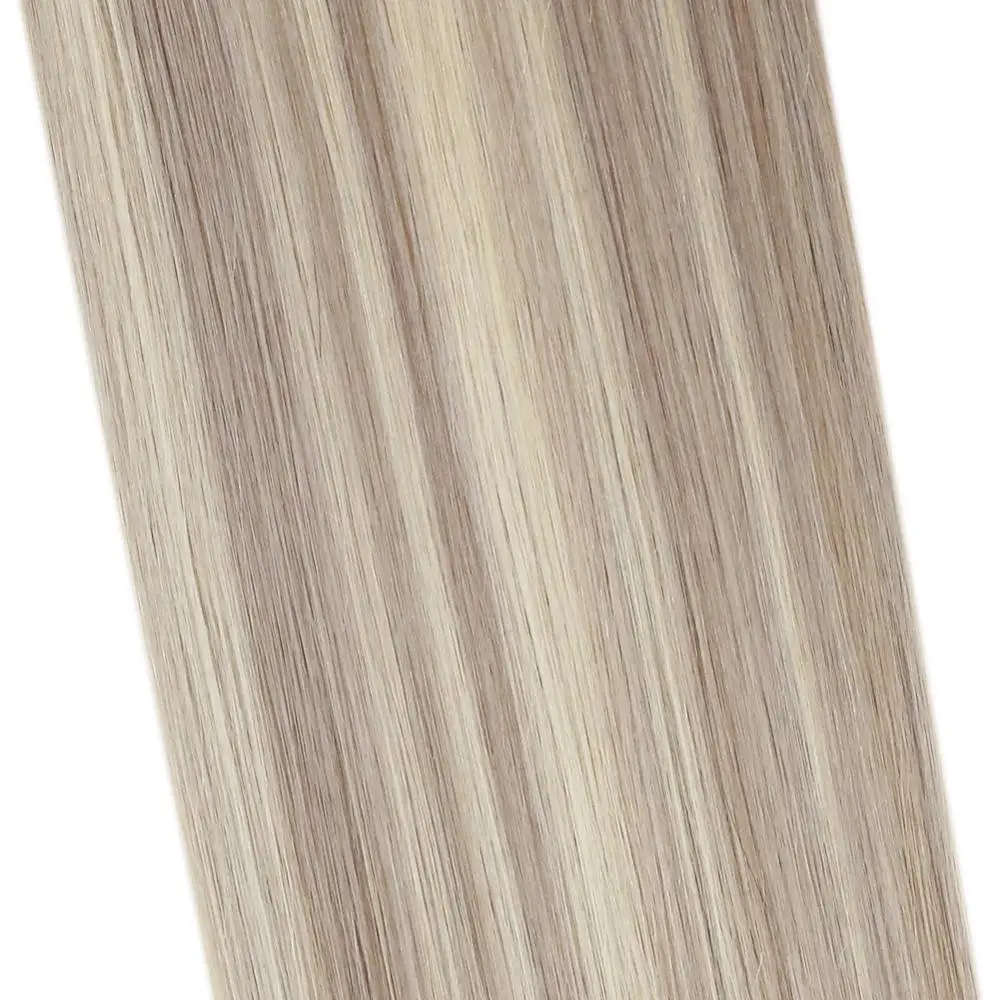 Ugeat Flat Tip Hair Extensions Human Hair Machine Remy Hair 14-24inch 50Strand/Pack Natural Straight Pre Bonded Hair Extensions