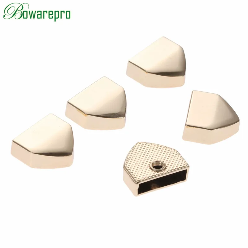 

bowarepro 5pcs Bag Metal Zipper Decoration End Clips With Screws Handbag Straps Tail Clasp DIY Hardware Accessories 13*14mm