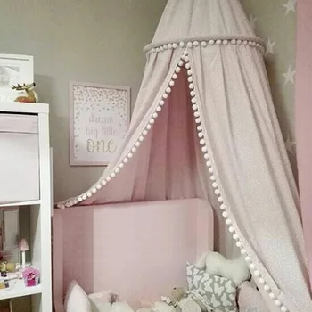 

Hanging Princess Dome Mosquito Nets With Star Style Decoration Lace Mosquito Net Kids Bed Curtain Canopy Photography