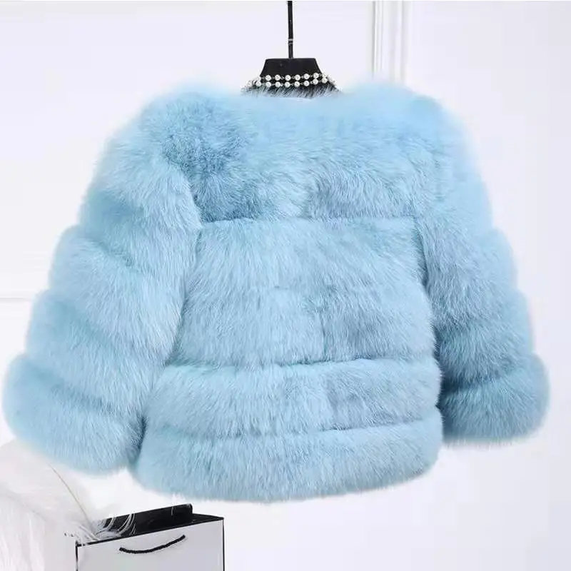 Модная женская меховая шуба из искусственного лисьего меха, короткая элегантная женская верхняя одежда с длинным рукавом размера плюс, теплая Осенняя зимняя меховая куртка