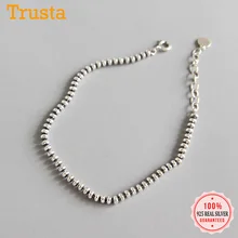 Trustdavis модный браслет из стерлингового серебра 925 пробы сладкий минималистский 3 мм ширина цепи браслеты для женщин Свадебные украшения подарок DS2295