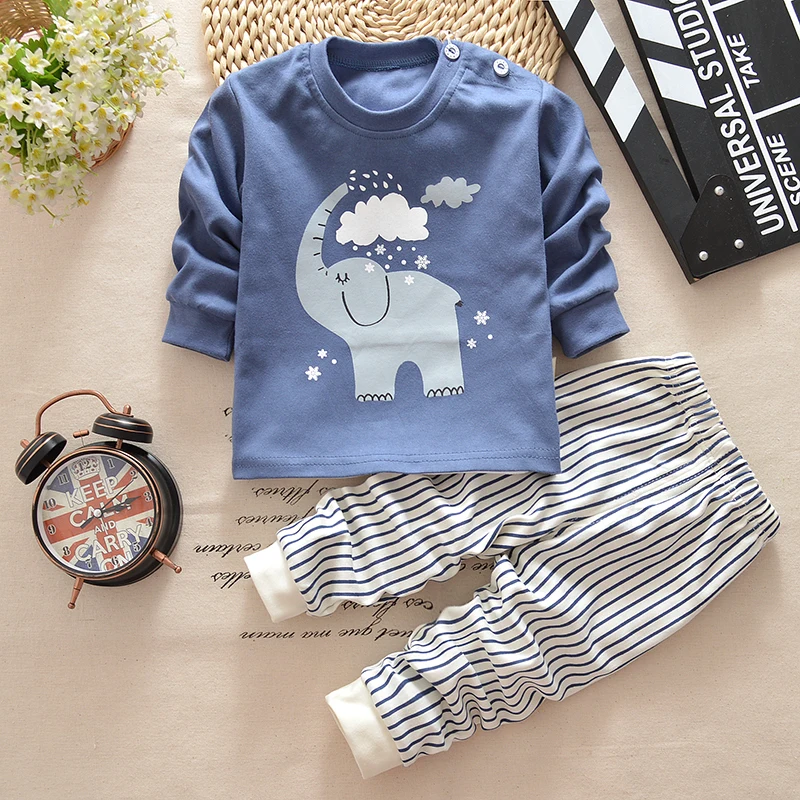 Low Cost Children Tracksuit Sleepwear Kids Pajamas Baby-Boys Long-Shirt Trousers Casual New 87qp3n3g