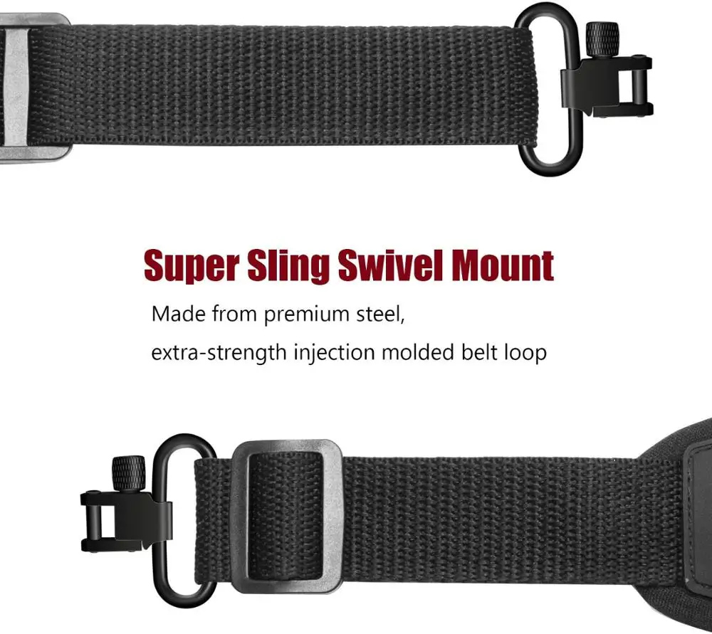 Buckle Metal Duty Swivel Ring Strap For Heavy 1" Sling Detach Gun or Rifle 