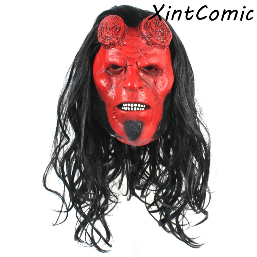 Hellboy Anung Un Rama Masque Hellboy латексные маски перчатки ужас фильм маска на Хеллоуин для косплея Prop