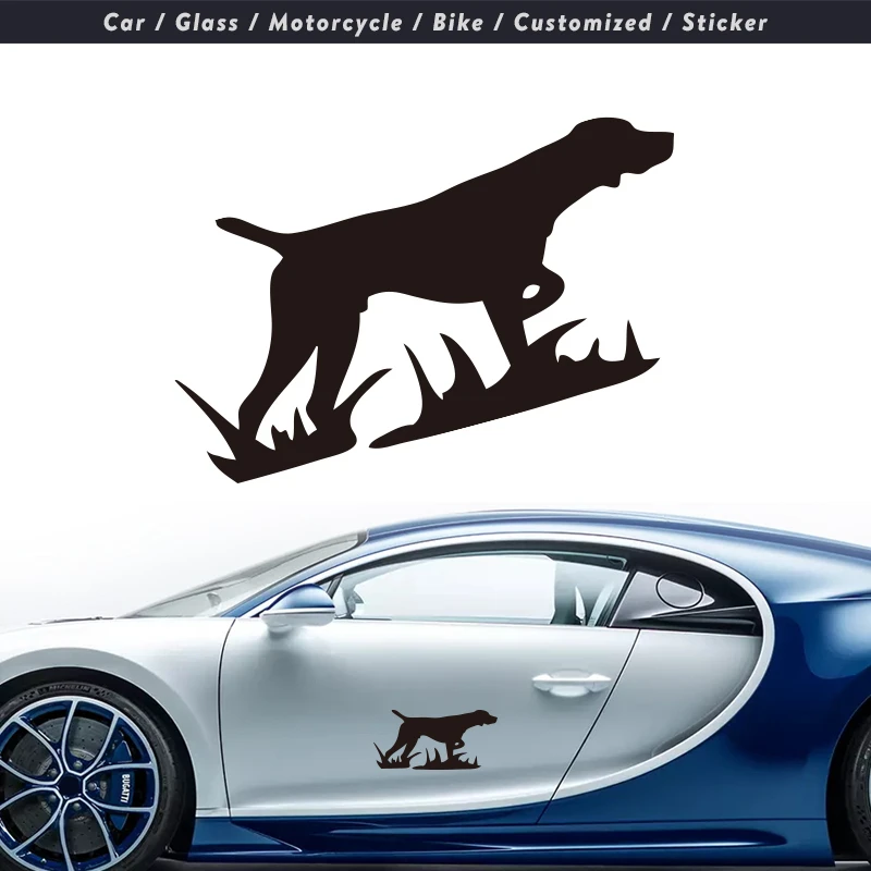 

17cm*8.3m Hunting Dog The Most Popular Interesting Car Sticker Black/Silver Vinyl