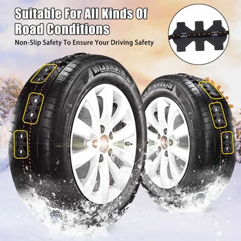 

Hot Universal Vehicles Non-slip Wheel Snow Chain Winter Truck Car Snow Tire Chain Anti Skid Track Applicable Tire 225-285mm 1pc/