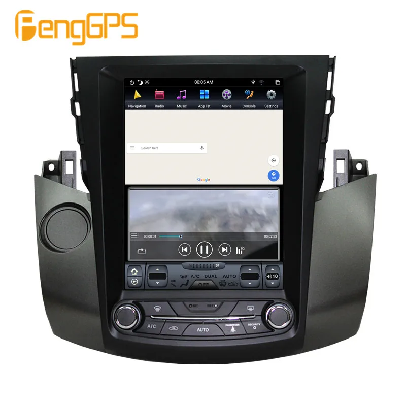 Discount 10.4" 4+64 8.1 Tesla Style Car Radio Vertical Screen  for Toyota RAV4 2006-2011 IPS Screen 6 Core In-dash Carplay navigation 3
