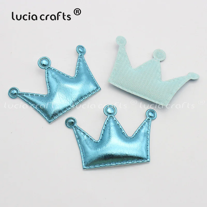 Lucia crafts 45x30 мм искусственная Корона Детские аксессуары для волос головной убор аксессуары DIY материалы ручной работы 7 шт./10 шт. L0602