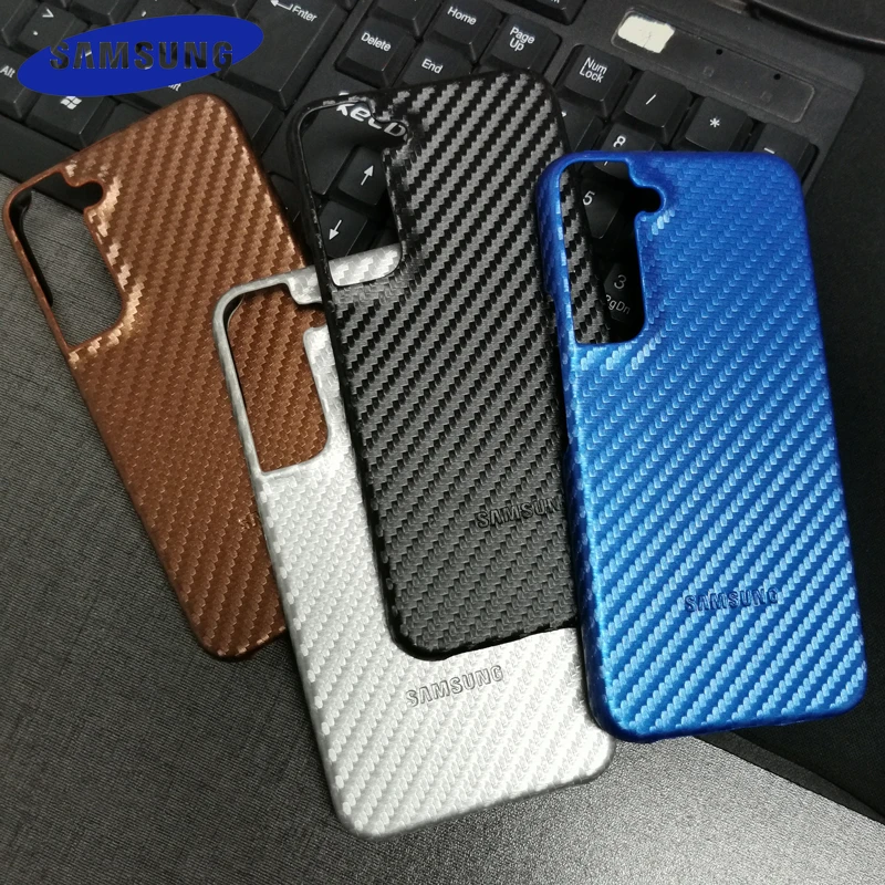 Carbon Fiber Case For Samsung Galaxy S20 S21 S22 Plus Note 20 Ultra S20FE s21+ s20+ Case Hard PC Anti-Fall Back Protective Cover galaxy s22 ultra flip case