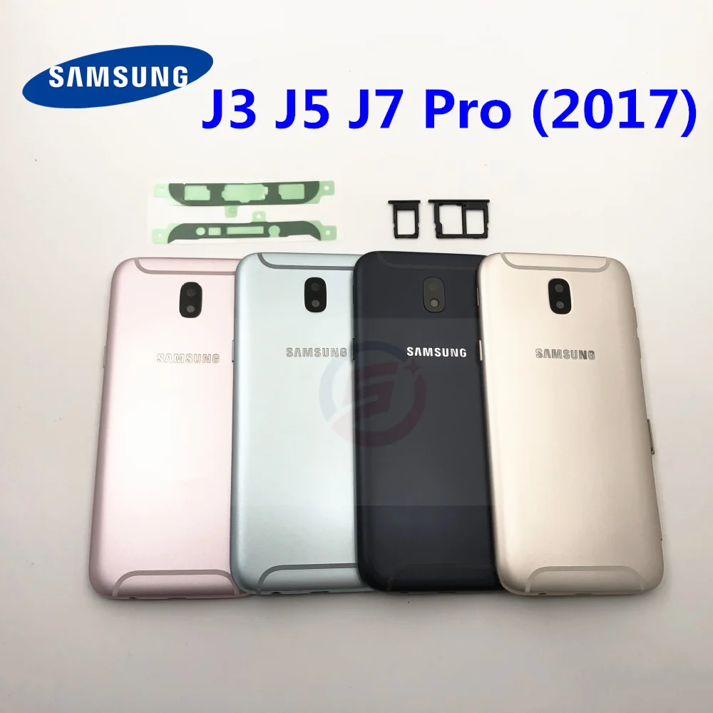 Для Samsung Galaxy J3 J5 J7 Pro 2017 J330 J530F SM J730F/DS Корпус Крышка батарейного отсека задний