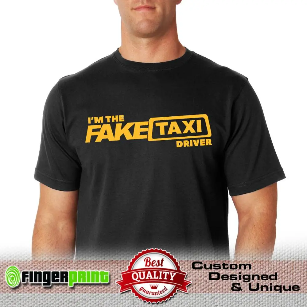 

100% Cotton Short Sleeve Fake Taxi Tshirt Tshirt Faketaxi Cotton Milf Adult Bachelor Driver Designer Men