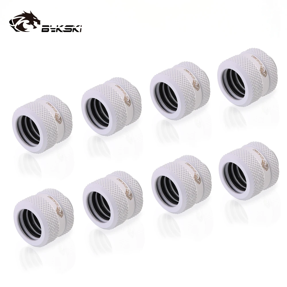 BYKSKI 8 шт./лот фитинг для жесткой трубки OD12mm/OD14mm/OD16mm ручной компрессионный медный фитинг G1/4 'использование для PMMA/PETG жесткая трубка - Цвет лезвия: white