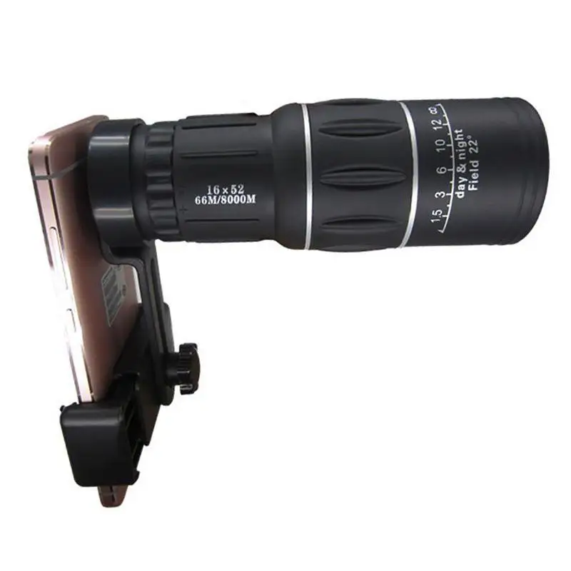 

TWISTER.CK 16x52 High Power HD Monocular Telescope Lens Dual Focus Prism Scope with Night Vision 16X Zoom for All Outdoors