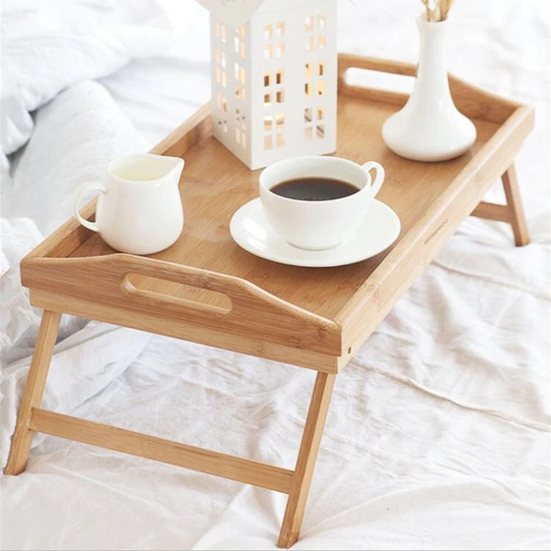 Plateau de lit cocooning pliable en bois FROKOST