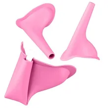 New Design Women Urinal Outdoor Travel Camping Portable Female Urinal Soft Silicone Urination Device Stand Up& Pee