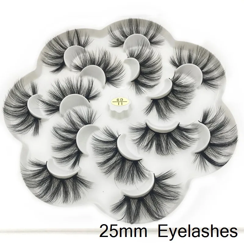 

ICQUEEN 7 Pairs 3D Mink False Eyelashes Natural Wispy Fluffy Dramatic Volume Fake Lashes Extension Handmade Cruelty-free Eyelash