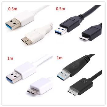 

USB 3.0 Cable Plastic Mini USB Male A To Micro B Data Cables Cord Lead For External Hard Drive Disk 50cm / 100cm
