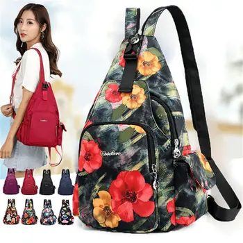 

Women Nylon Travel Sling Shoulder Bag Crossbody School Book Waterproof