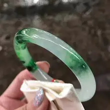 Сертифицированный зеленый натуральный нефрит жадеит браслет