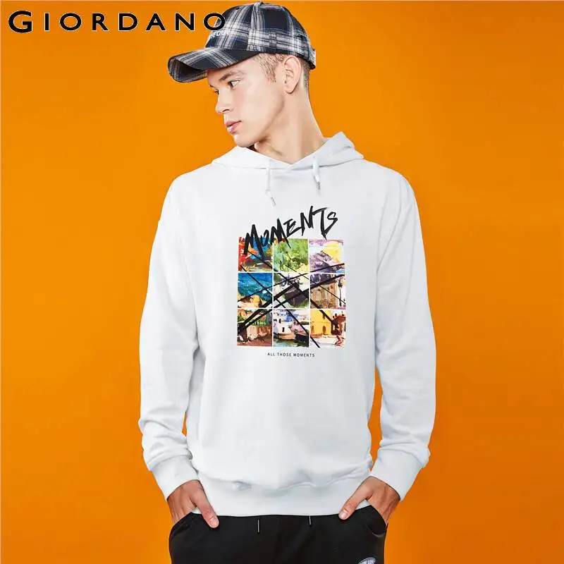 Giordano мужские толстовки с капюшоном серия Чэнь Хуэй пуловер с длинными рукавами мужской пуловер с капюшоном 91099540
