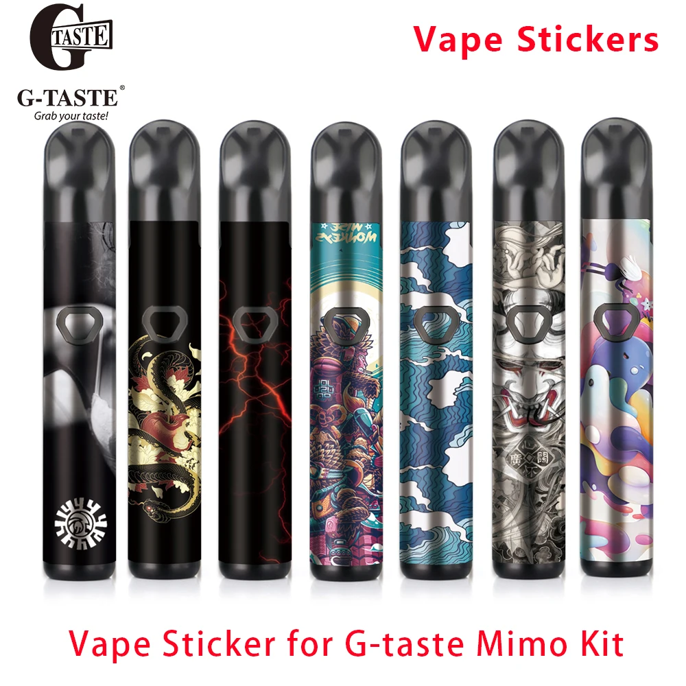 Новая наклейка &quotпар&quot чехол для G taste mimo pod Vape kit печать крышка наклейки