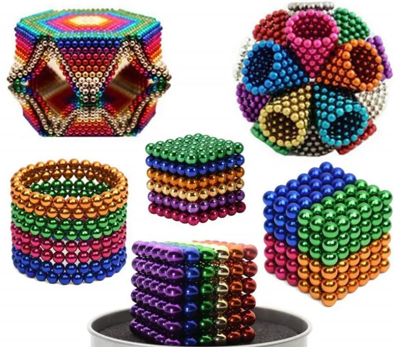 

216Pcs/set 3mm Magic Toy Magnet Magnetic Blocks Balls with Metal Box NEO Sphere Cube Beads Building Funny Toys PUZZLE