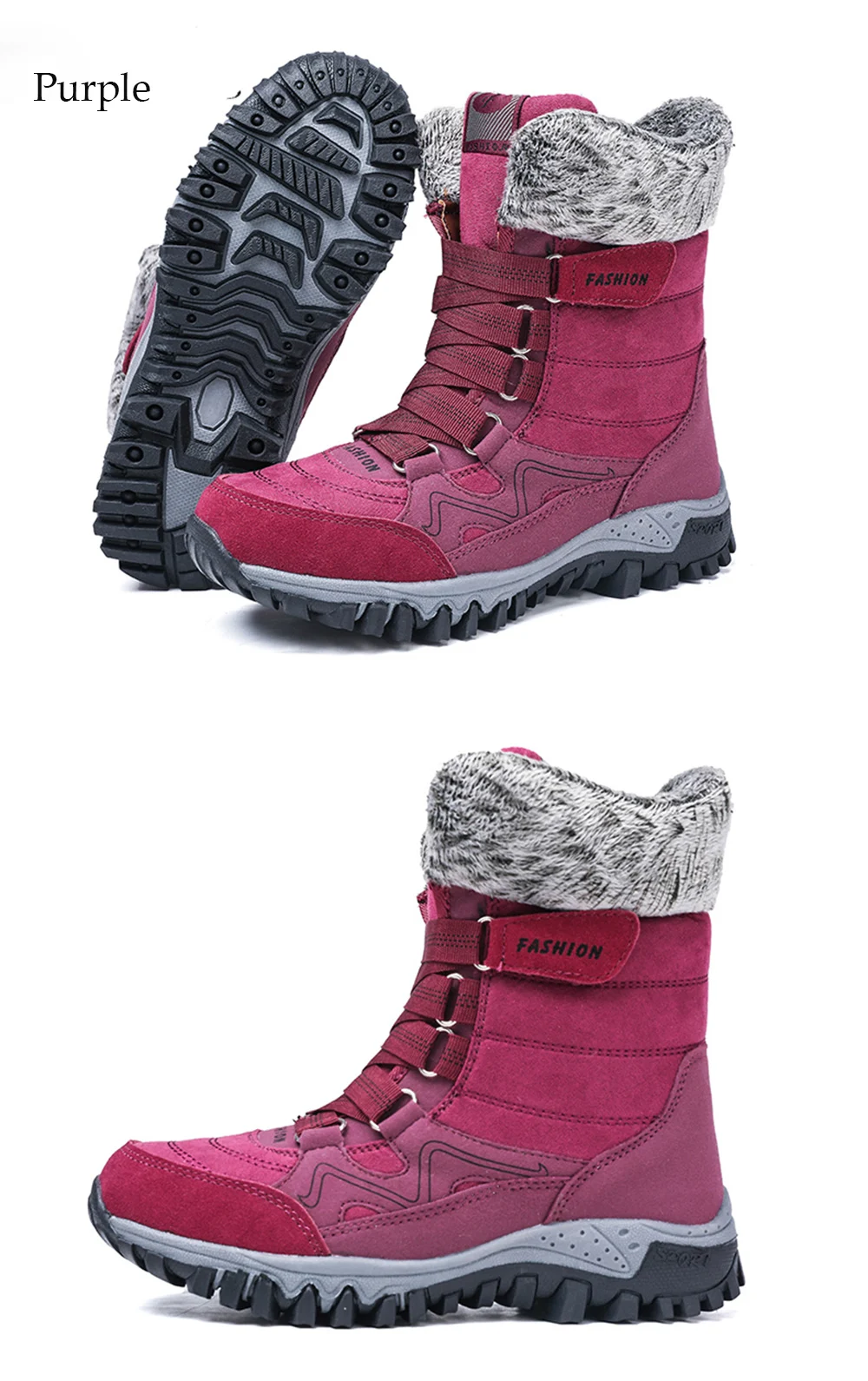 Женские зимние походные треккинговые ботинки, кроссовки для женщин, теплые альпинистские горные ботинки для женщин