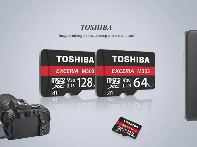 TOSHIBA Exceria микро SD карты M303 SDXC 128 ГБ 256 Гб карта памяти модуль памяти Transflash карты памяти Max 98 МБ/с. для Android 4K видео