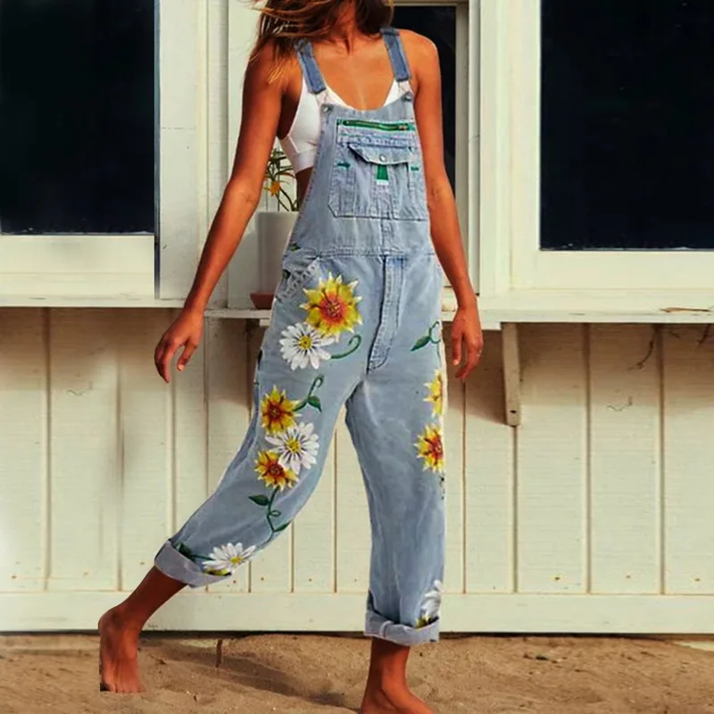 floral print jeans womens