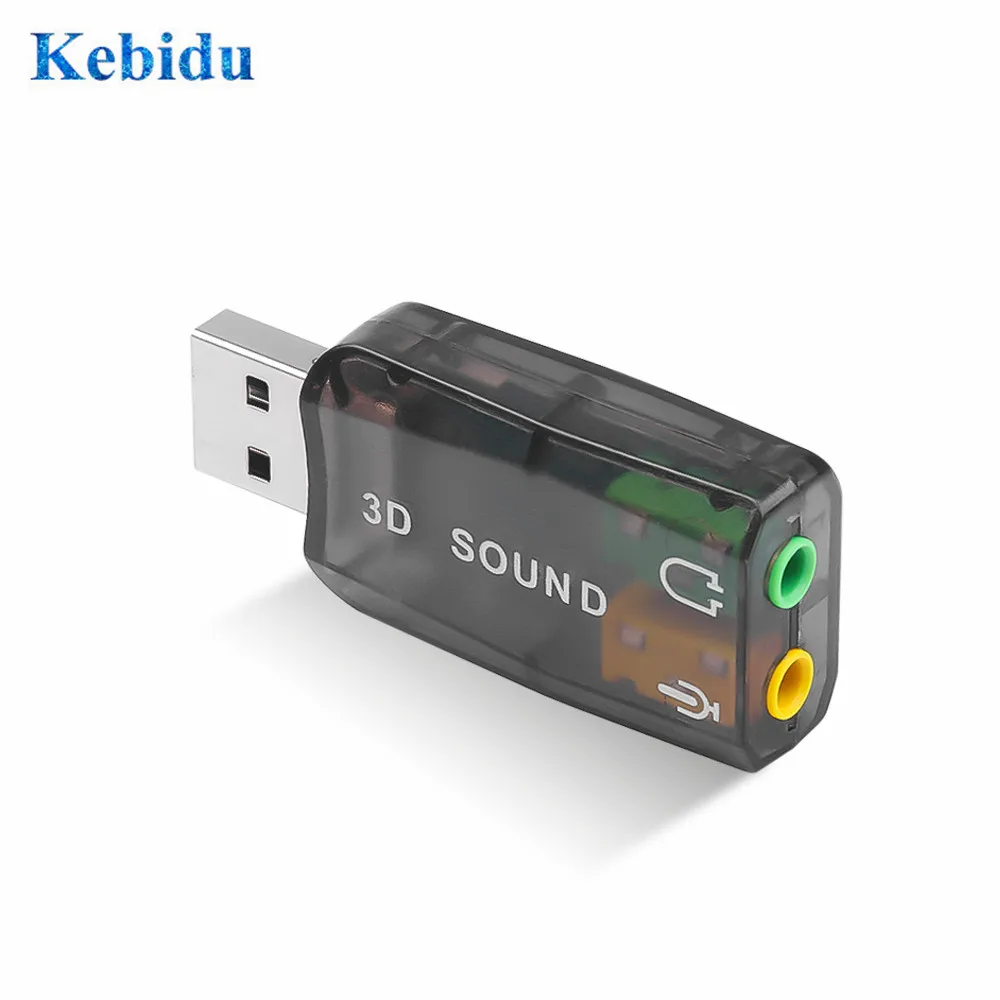 Kebidumei низкая цена новейшая звуковая карта USB 2 0 к 3D микрофону динамик Аудио