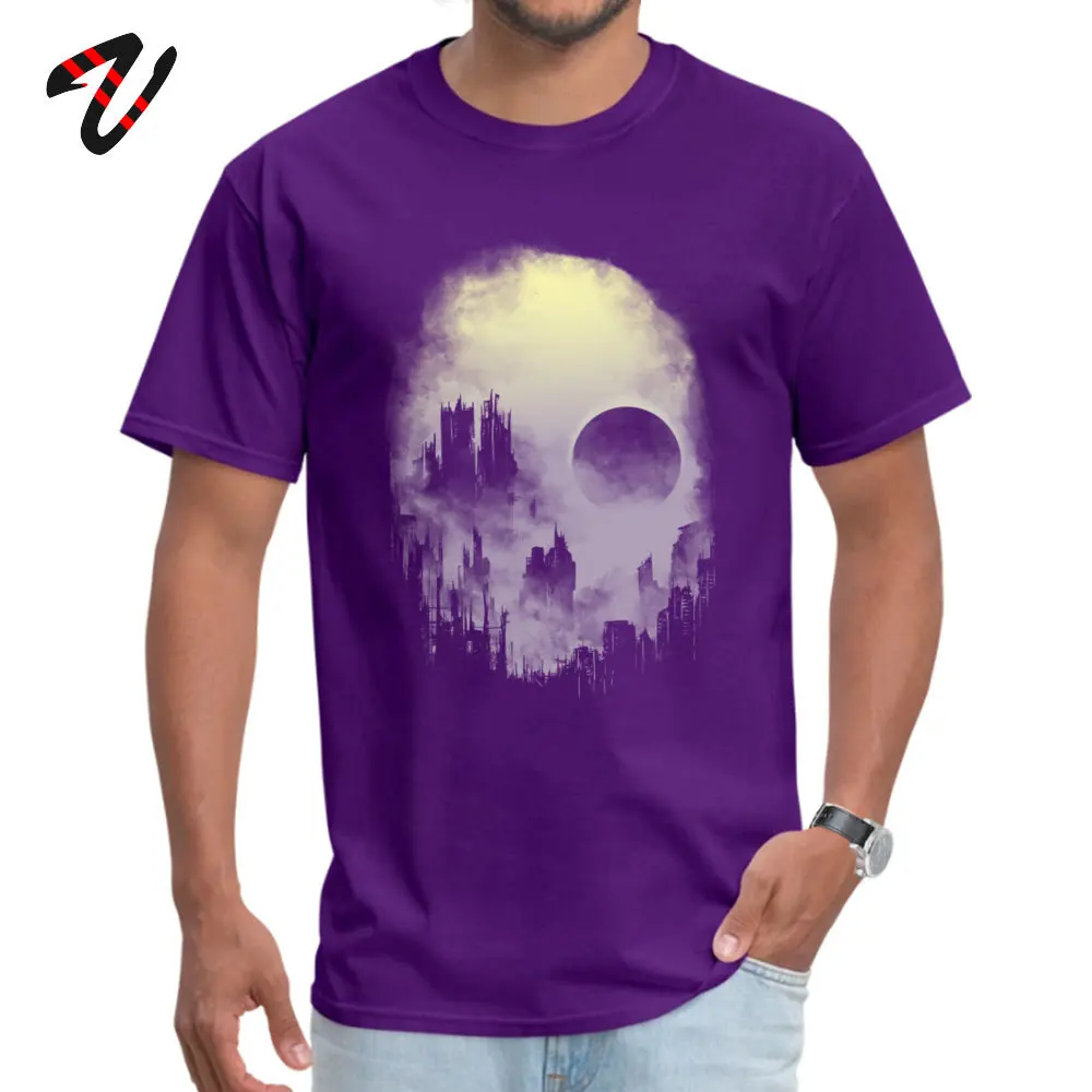 abandonedcity Customized Short Sleeve T Shirt Summer Round Neck Pure Cotton Men Top T-shirts Customized T Shirt New Arrival abandoned_city_138 purple