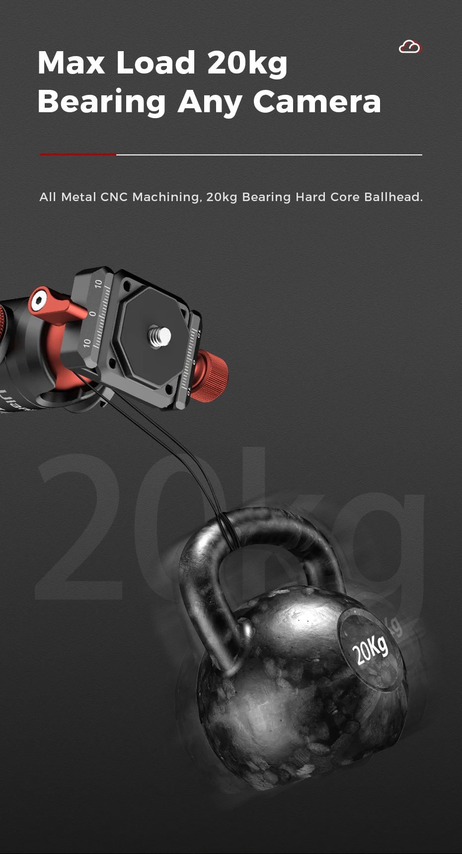 U-70 Metal Mini Ballhead Pan Cold Shoe Double Panoramic Tripod Head for DSLR Cam