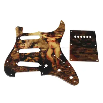 

Yibuy Bright Colors PVC Guitar Protective Pickguard Set 28CM Widen