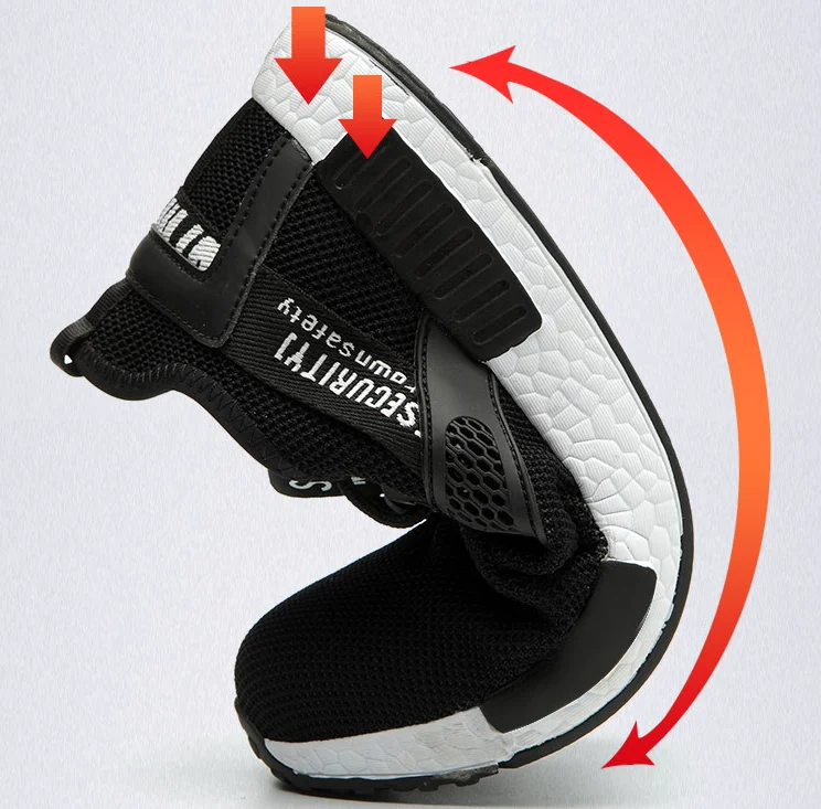 Мужская сетчатая стальная кепка со стальным носком, безопасная рабочая обувь для защиты от проколов, безопасная обувь на платформе, дизайнерские кроссовки