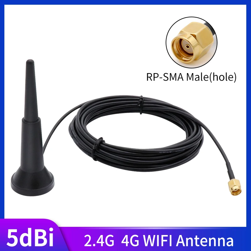 Водонепроницаемый 5dBi 2,4G антенны маршрутизатор wifi усилитель 4G антенны с удлинительным кабелем 3M 5 м