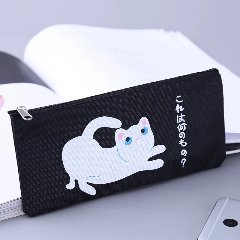 Тканевый чехол-карандаш kawaii Totoro, креативная тканевая сумка-карандаш на молнии для студентов, подарки для детей, офисные школьные принадлежности, милые канцелярские принадлежности - Цвет: 19