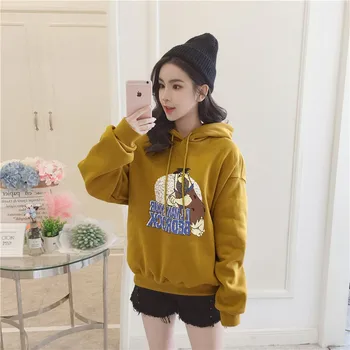 

New product women clothes winter harajuku hoodie Cartoon Printing Fashion trends lovely hoodie Coat Casual Sportswear