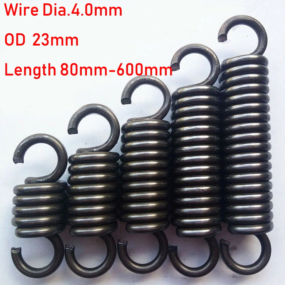 

1pcs Wire Diameter 4.0mm Tension Extension Spring Expansion Springs Length 80/100/120/140/160/180/200/220-600mm Out Diameter23mm