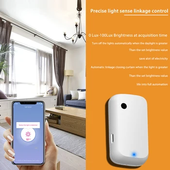 

Smart Home Linkage WiFi Light Sensor Simple Design Convenient Replacement Lighting Brightness Remote Control Detector