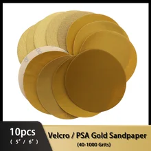 Discos de lixa dourados, discos de lixa auto-adesivos para lixar papel de lixa da dobra premium-5 