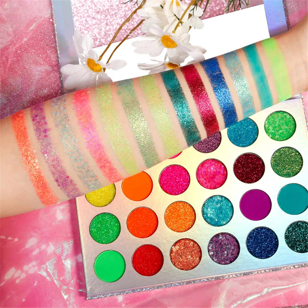 24 Color Makeup Fluorescent Neon Pigment Eye Shadow Makeup Palette Glow In Dark Eye Shadow Glitter Eyeshadow Cosmetics#4